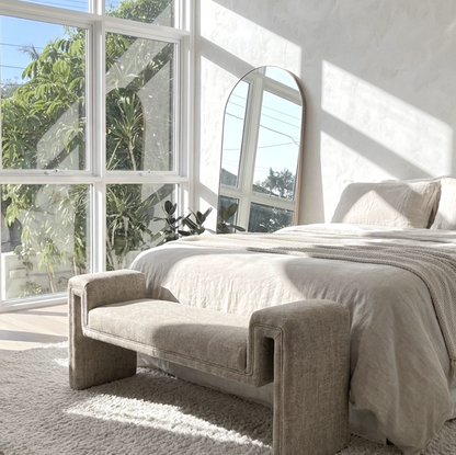 Solace Textured Bench - Natural Taupe