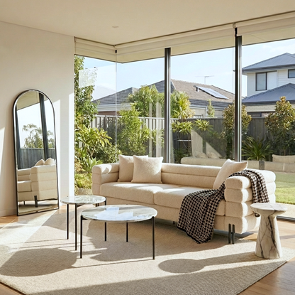 Scarlett 3-Seater Bouclé Sofa – White