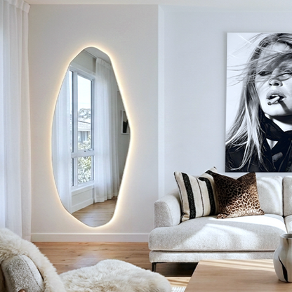 Opal Irregular LED Wall Mirror – Backlit Statement Mirror
