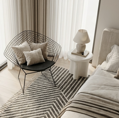 Santorini Stone Side Table- Off White