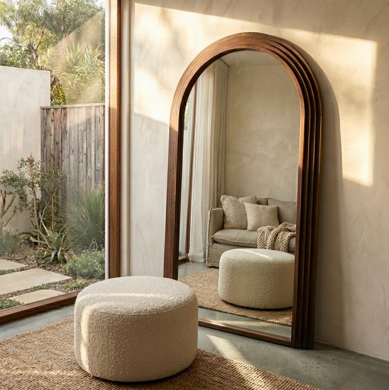 Sierra Walnut Statement Mirror – Signature Mirror by Interior Ave