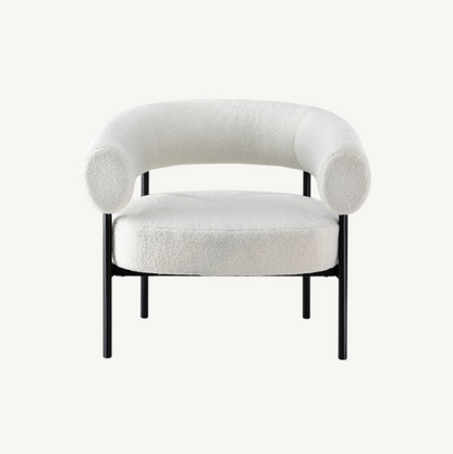 Versailles Bouclé Accent Chair - White