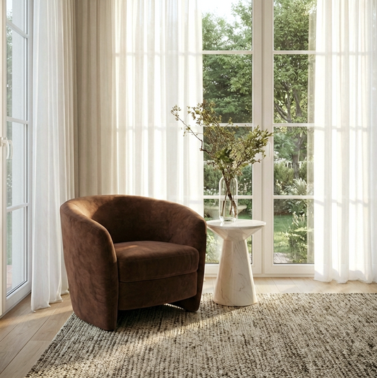 Veneta Stone Side Table - Calacatta Ivory