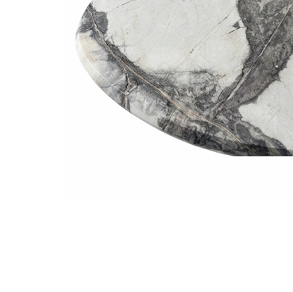 Veneta Stone Side Table - Panda Marble Finish