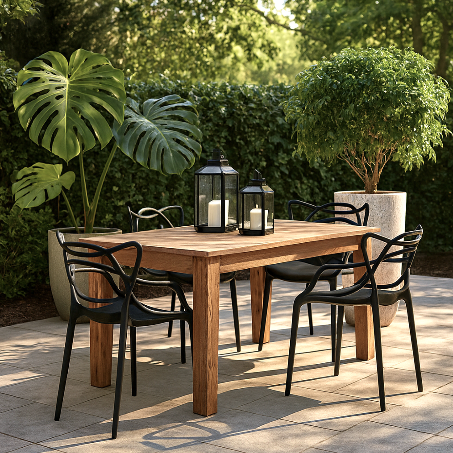 Zephyr Outdoor Chair Black - Furniture Hire