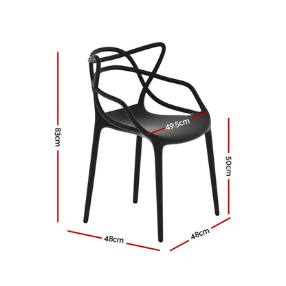 Zephyr Outdoor Chair - Black - Set of Four