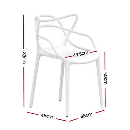 Zephyr Outdoor Chair - White - Set of Four