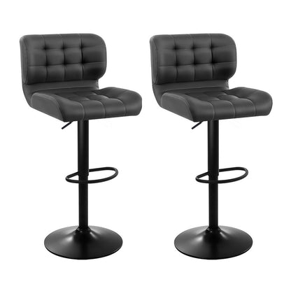 Byron Padded Bar Stool - Charcoal Grey - Set of Two – modern bar stool by Interior Ave
