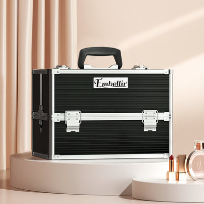 COSMETIC BEAUTY MAKEUP CASE - BLACK
