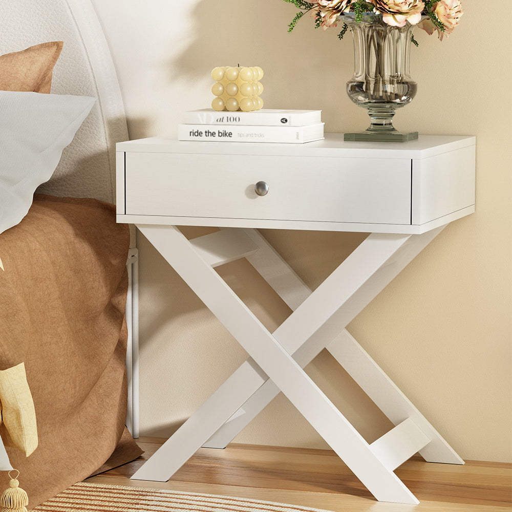 HARPER BEDSIDE TABLE - WHITE