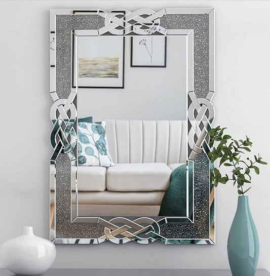 CRISS CROSS SILVER MIRROR