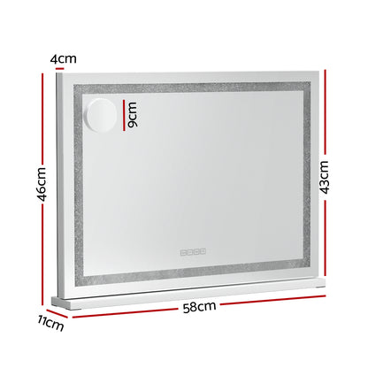 Crystal Vanity Makeup Mirror - Bluetooth - Small