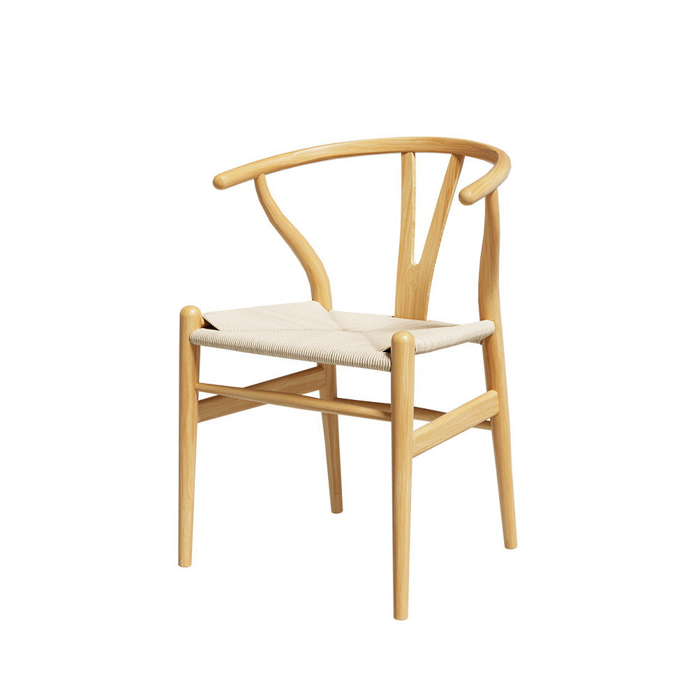 WISHBONE DINING CHAIRS - NATURAL