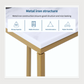Catalina C Shaped End Table - White Marble Stone