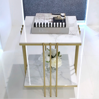 Square Marble Stone Side Table