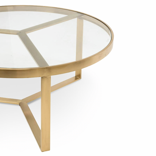 GISELLE BRUSHED GOLD COFFEE TABLE
