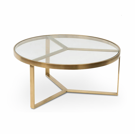 GISELLE BRUSHED GOLD COFFEE TABLE