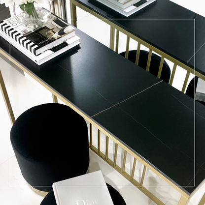 Halo Hallway Console Table - Black