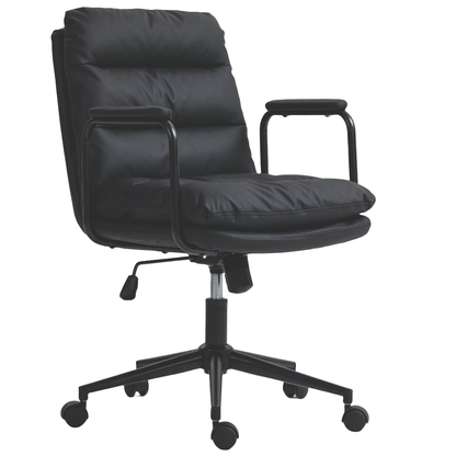 Jenna Faux Leather Office Chair - Black