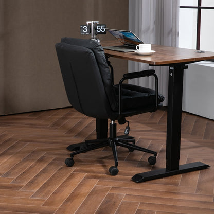 Jenna Faux Leather Office Chair - Black