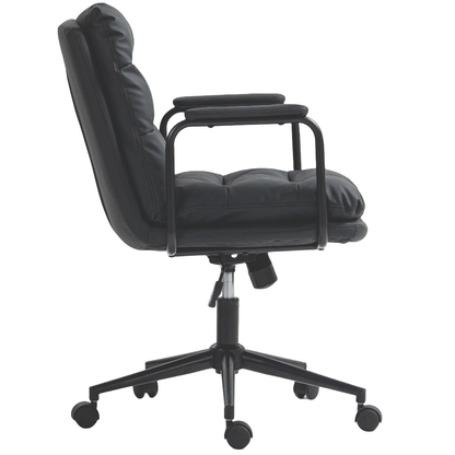 Jenna Faux Leather Office Chair - Black
