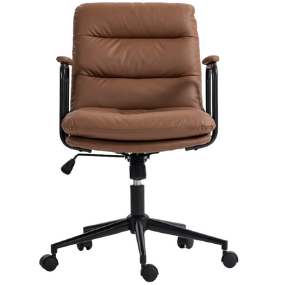Jenna Faux Leather Office Chair - Brown