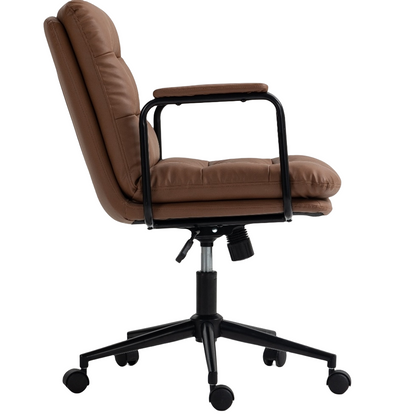 Jenna Faux Leather Office Chair - Brown