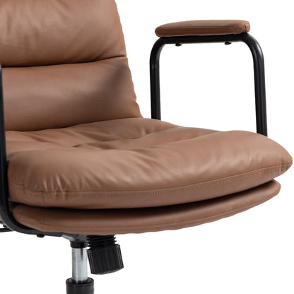 Jenna Faux Leather Office Chair - Brown