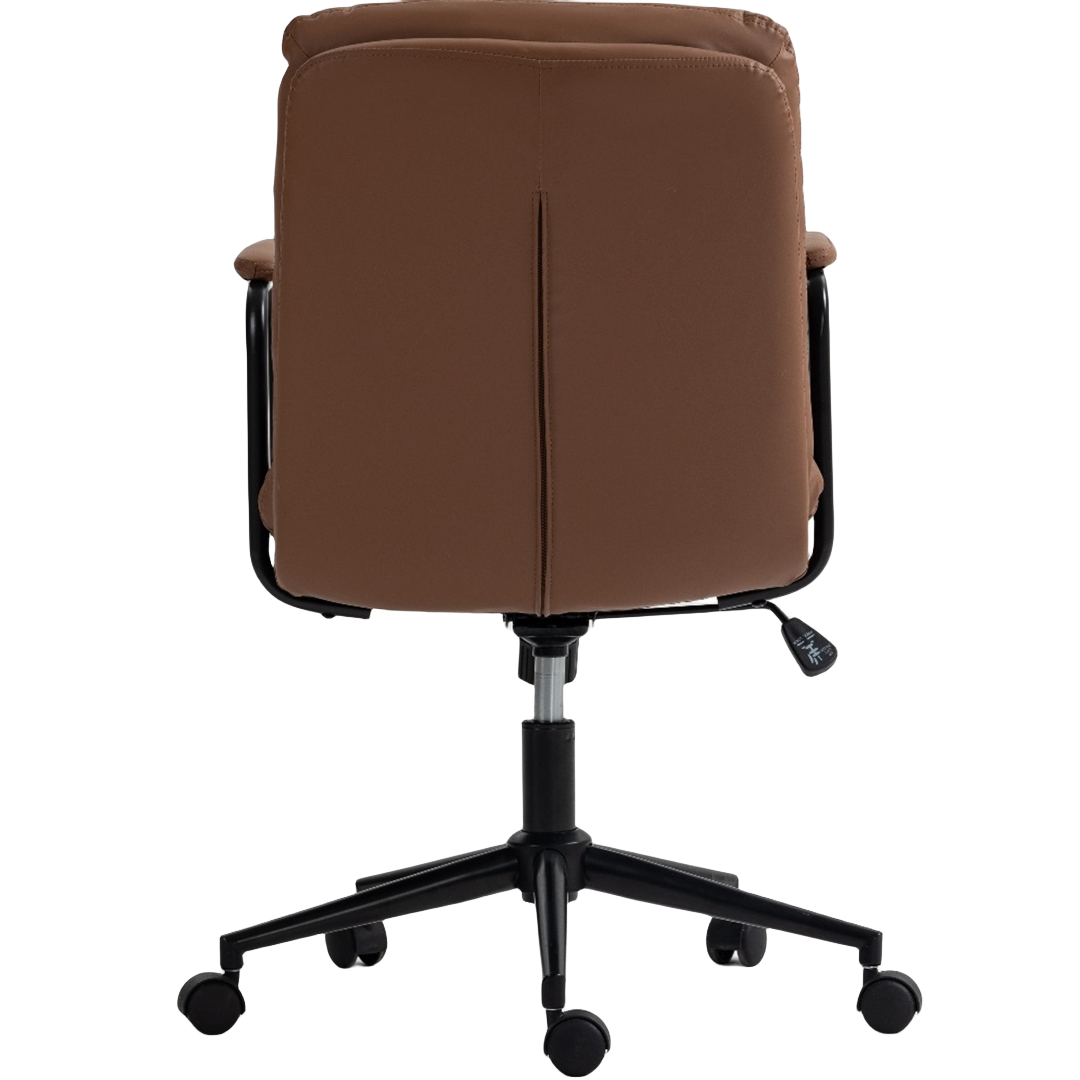 JENNA FAUX LEATHER OFFICE CHAIR - BROWN