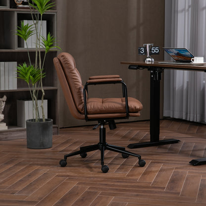 Jenna Faux Leather Office Chair - Brown