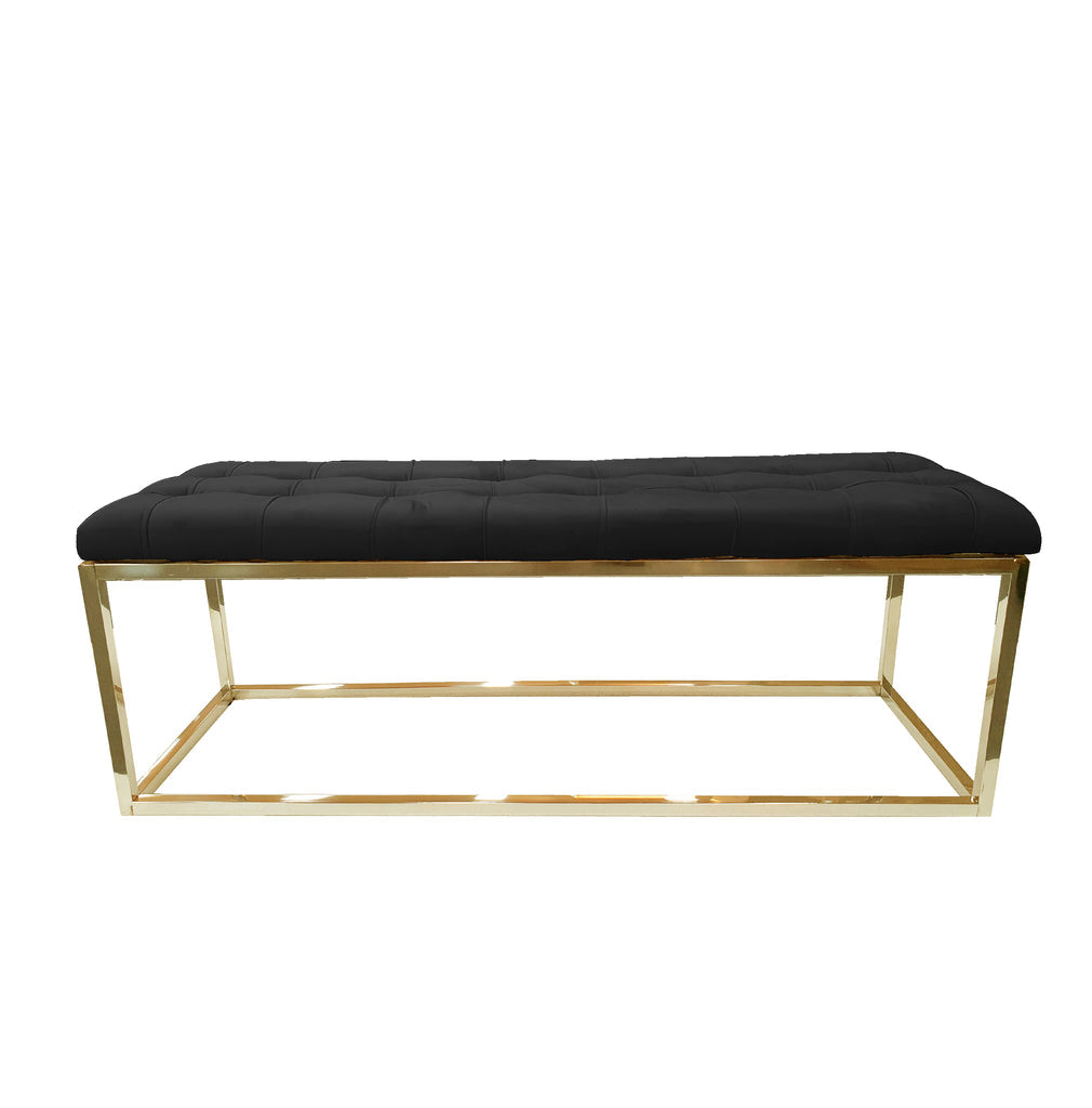 LILA GOLD OTTOMAN - BLACK