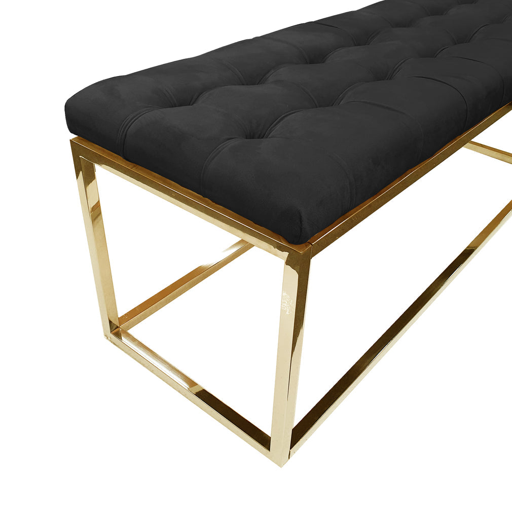 LILA GOLD OTTOMAN - BLACK