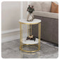 CLEO ANTIQUE TWO SHELF STONE TABLE