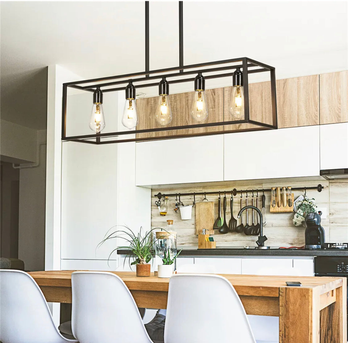 Industrial dining outlet room chandelier